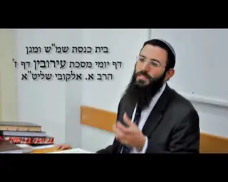 שיעור תורה: מסכת עירובין - דף ז מאת הרב אריאל אלקובי